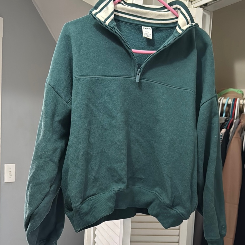 PINK half zip up sweatshirt